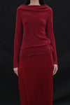 SWAYING 25 Early Spring Water-soluble Wool Fake Two-piece Sweater Series SW-SW25PS1T06-HONG Red SW-SW25PS1T06